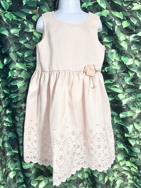 Strawberry Faire Sleeveless Dress Light Pink Punch Hem Design Little Girls 5